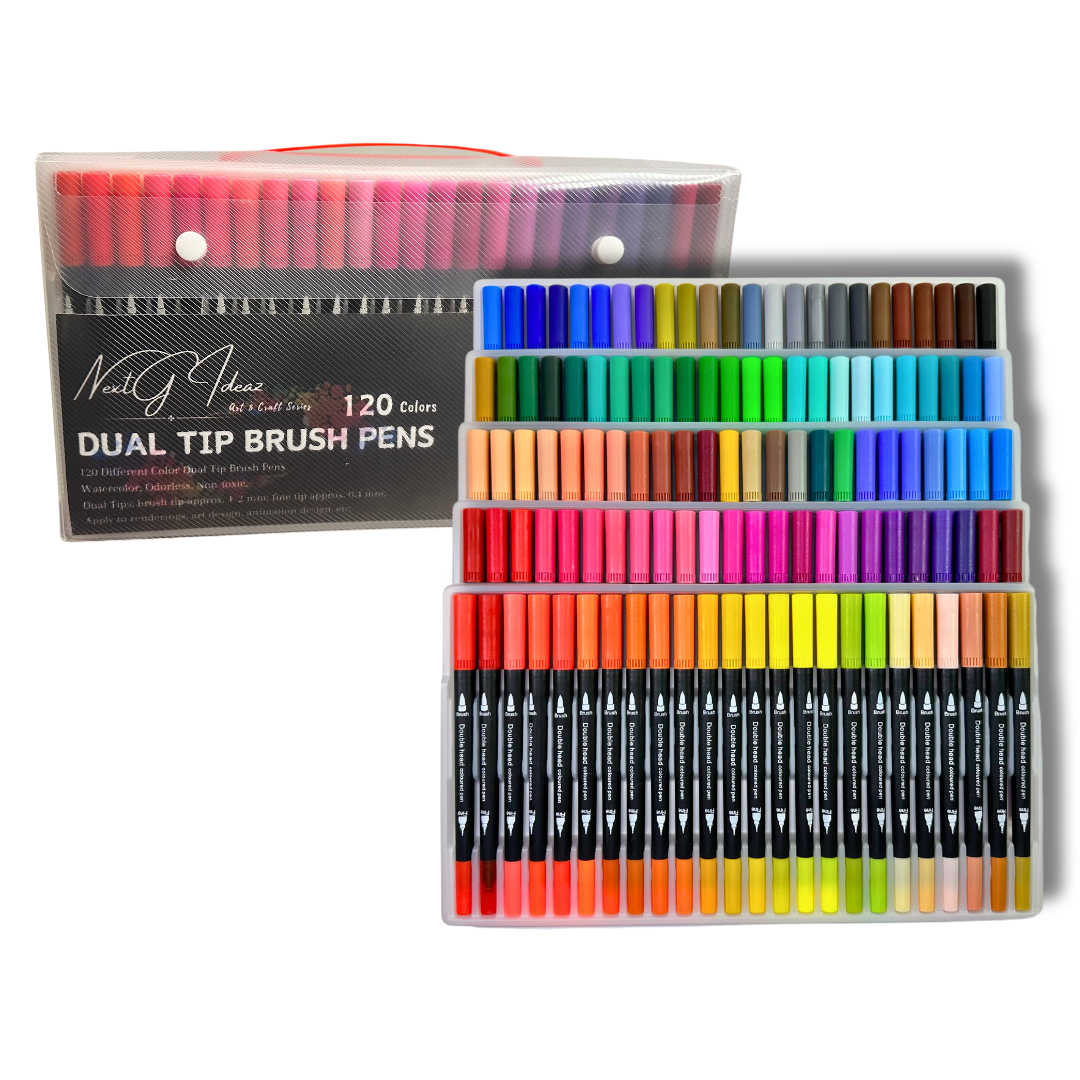 NextG Ideaz Dual Tip Art Marker Pens 120 Unique Colors