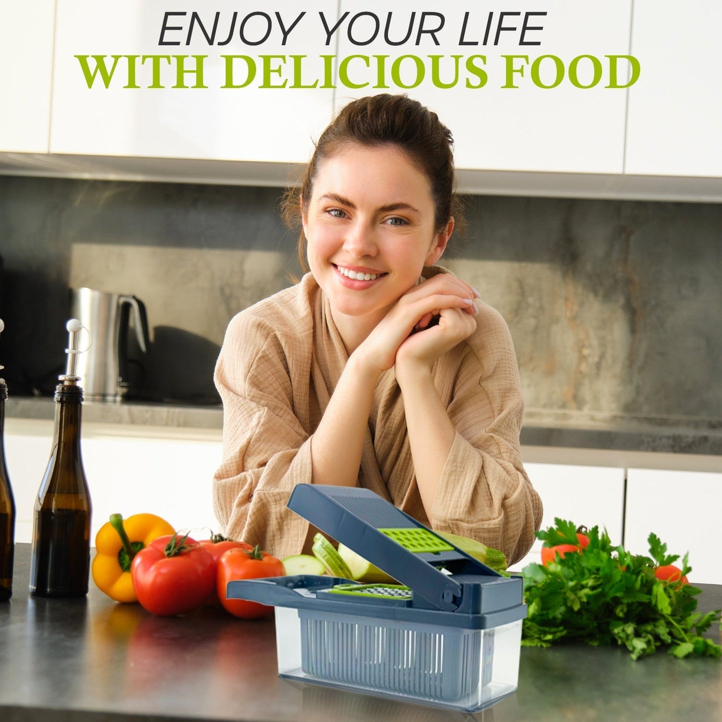 NextG Ideaz Multifunctional Vegetable Chopper – 14-Piece Set