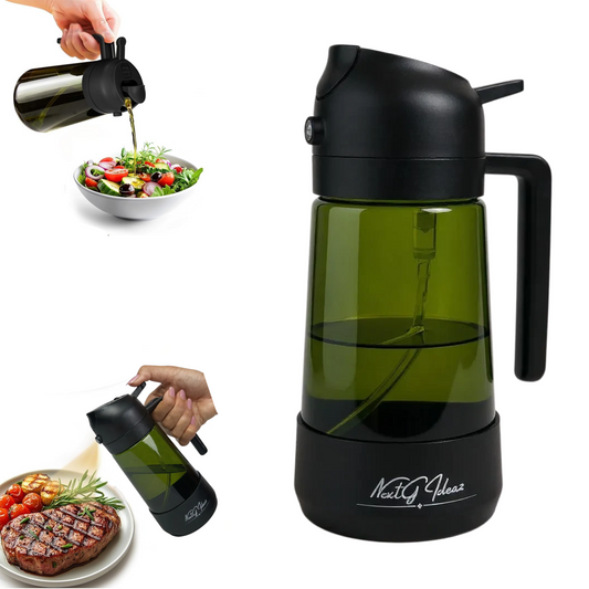 Oil Dispenser, 2 In 1 Cooking Oil Sprayer and Pourer, Non-Drip Spout
