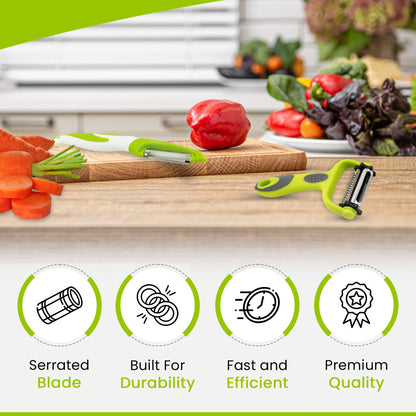 NextG Ideaz 3 In 1 Rotatable Stainless Steel Blade Vegetable Peeler