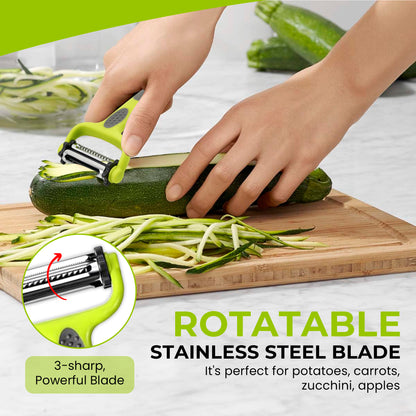 NextG Ideaz 3 In 1 Rotatable Stainless Steel Blade Vegetable Peeler