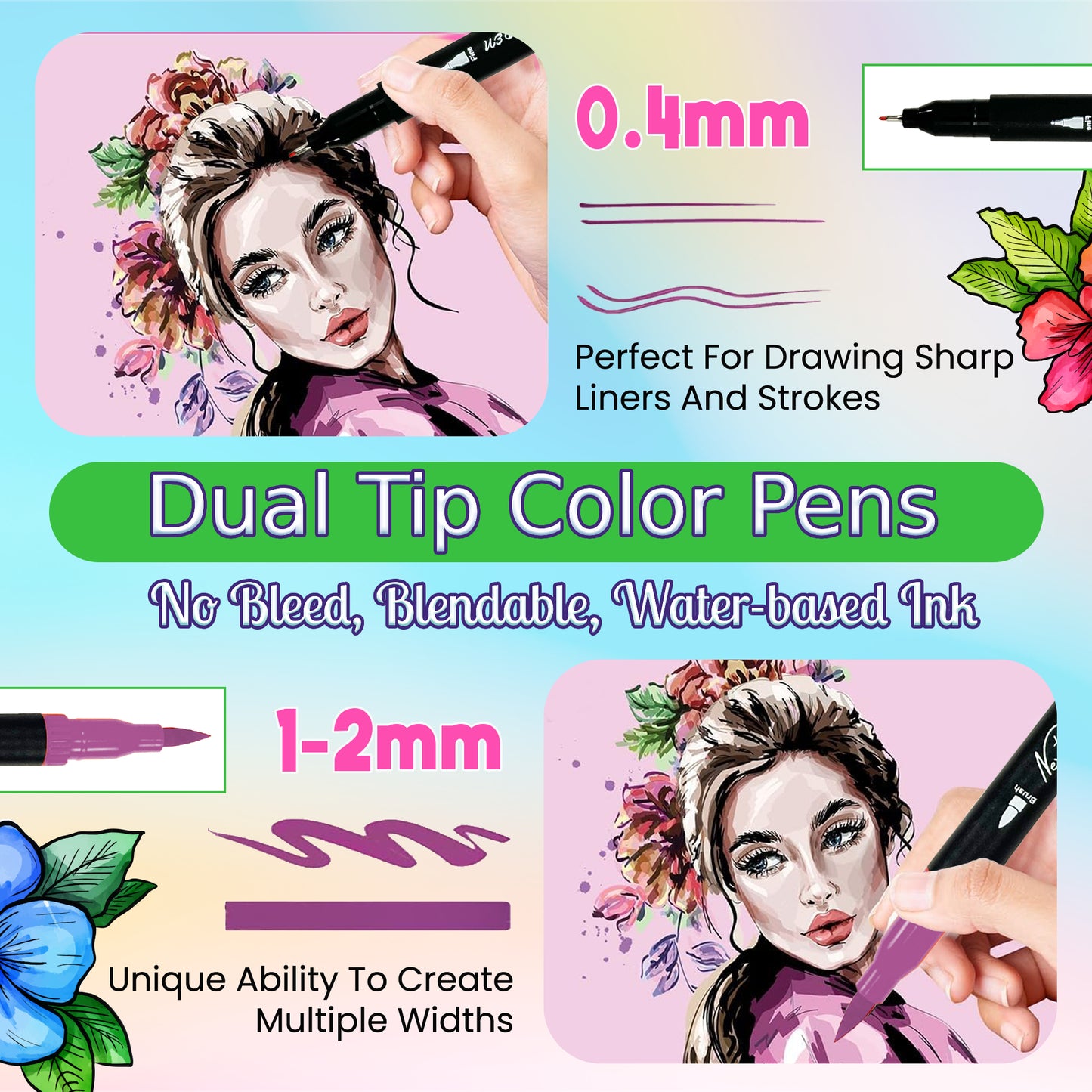 NextG Ideaz Dual Tip Brush Art Marker 80 Pens