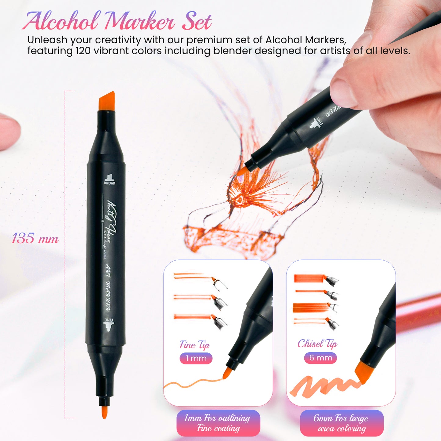 NextG Ideaz Art Markers Set - Alcohol Based Ink