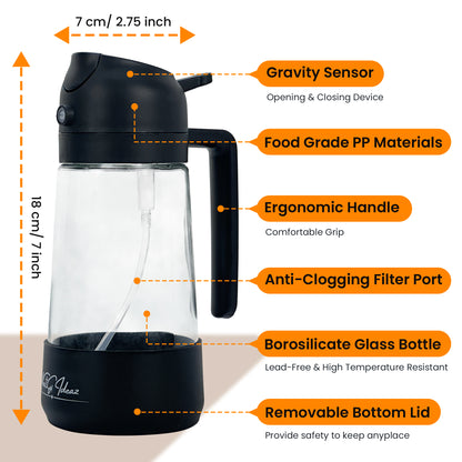 Oil Dispenser, 2 In 1 Cooking Oil Sprayer and Pourer, Non-Drip Spout