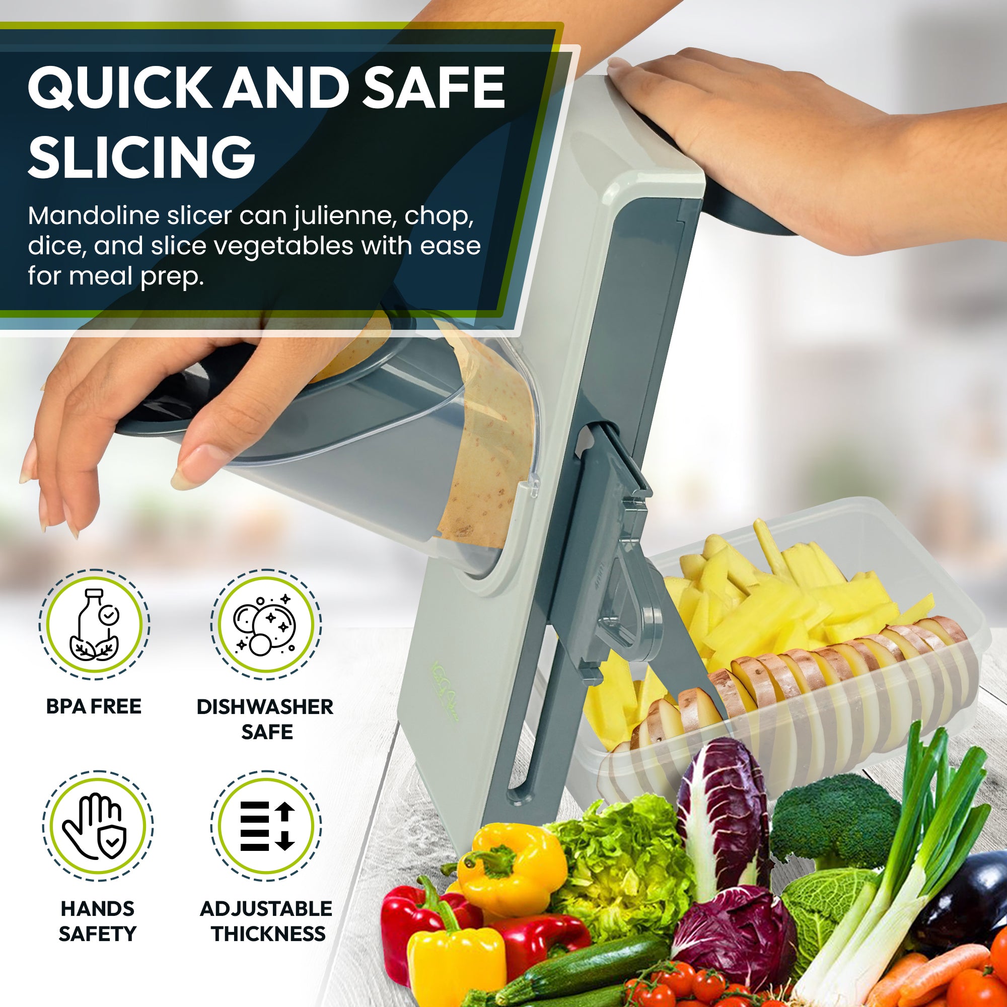 NextG Ideaz Multifunctional Safe Mandoline Vegetable Chopper Slicer