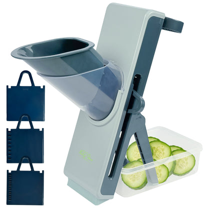 Nextg Ideaz Multifunctional Safe Mandoline Vegetable Chopper Slicer 4-in-1 - Gray/Blue